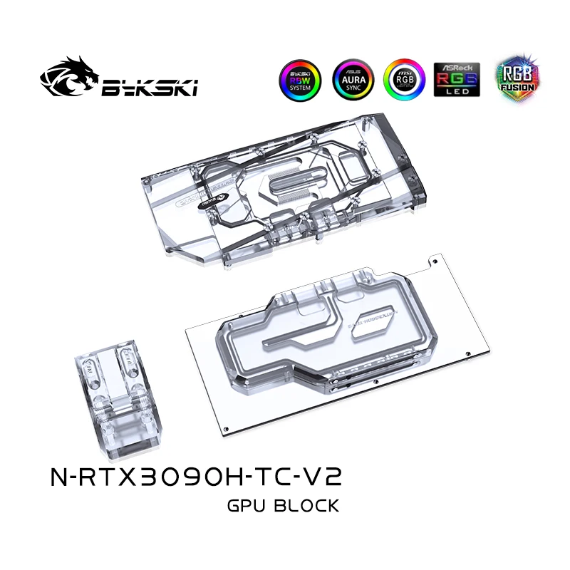 Bykski Vandens Bloko naudoti NVIDIA RTX 3080 3090 Nuoroda Edition GPU Kortelės /Vario Bloko/Backplate Aušinimo/RGB AURA/FIV GPU KORTELĖS