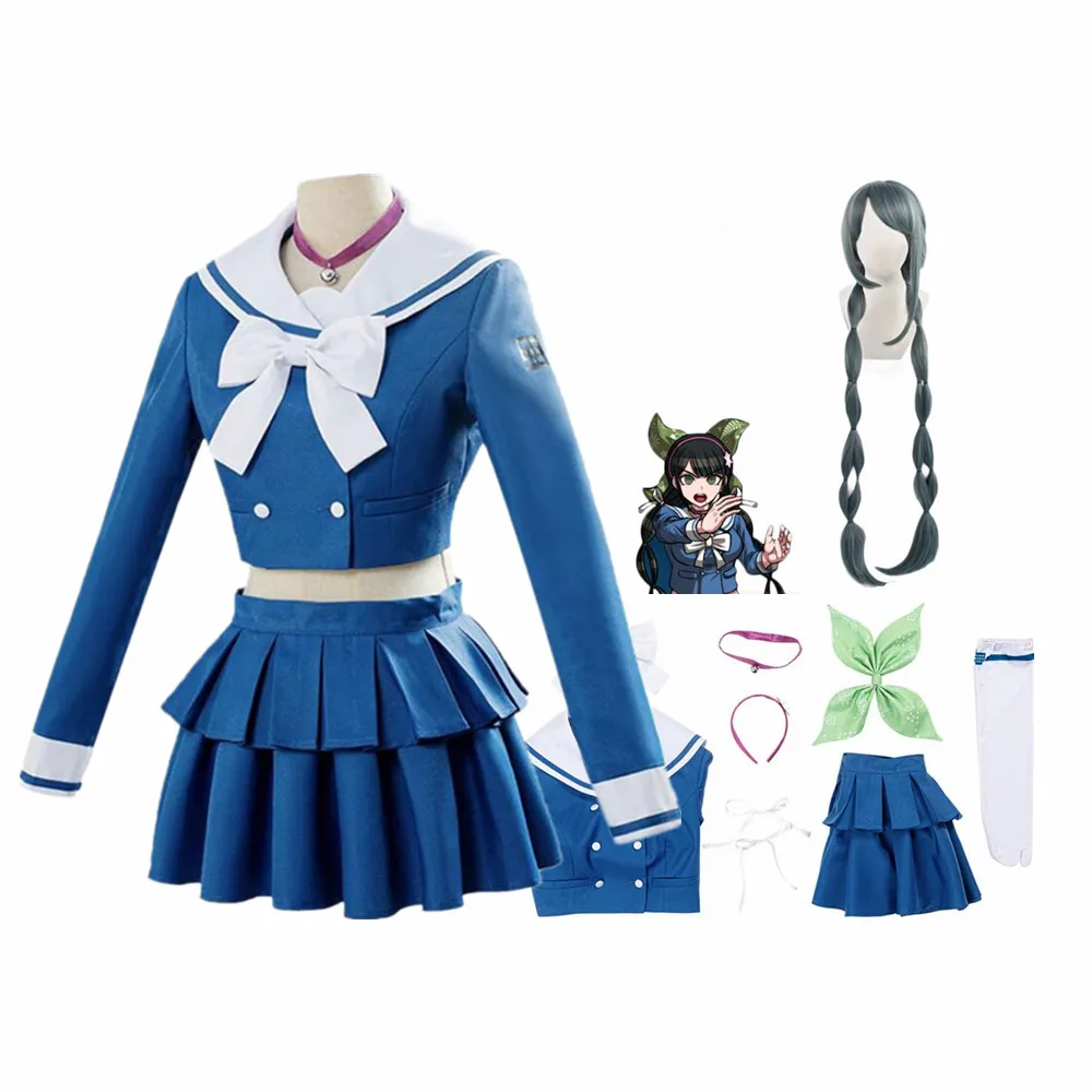 Anime Danganronpa Chabashira Tenko Suknelė Drabužių Mokyklos Moterų Uniformos Cosplay Kostiumai