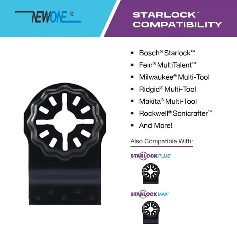 NEWONE Starlock 65/40mm Multi-Funkcija HCS Pjūklų Virpesių Peilis Multi Medienos Supjaustyti Rinkinys medžio Drožlių plokštės Įrankis, diskinio Pjūklo Ašmenys