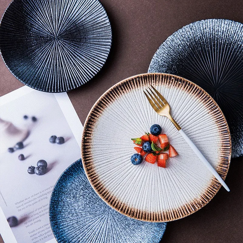 Paprastas Japonų stiliaus creativeTableware Keramikos Turas pusryčiai vakarų miltai Kepsnys makaronų Plokštė Didmeninė Namų