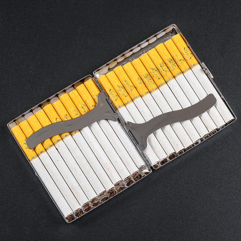 Vyriški Dovana Flip Atidaryti Cigarečių Laikymo Dėžutė Turėtojas Metalo Cigarečių Atveju 20 Cigarečių