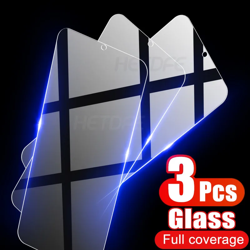 3Pcs Grūdintas Stiklas 10 9 8 SE 10T Lite Pro 9T Screen Protector, 6X 5X X3 NFC F2 Pro F1 CC9E Žaisti 10 Stiklo