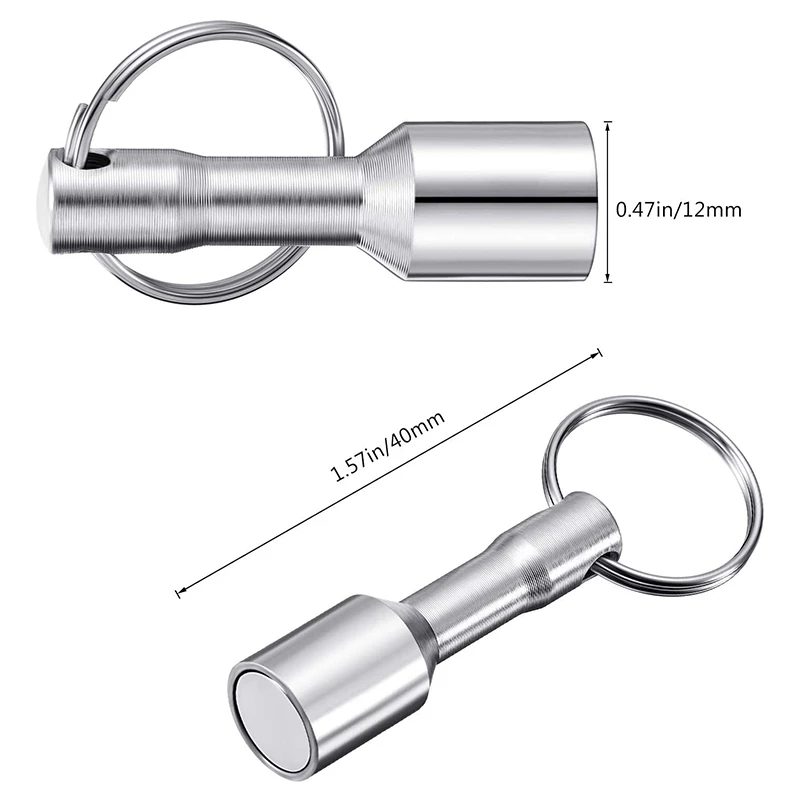 6 Gabalus Metalo Magnetas Keychain Magnetinio Keychain Kišenėje paketų prižiūrėtojų raktinę Magneto Laikiklio su Split Žiedas Papuošalai Bandymo Magnetas