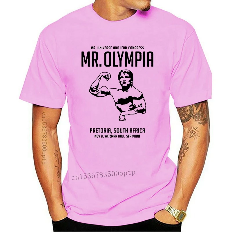 Naujas Mr. Olympia 75 Arnoldas Įstaiga Pastate Retro Vintage Hipster Unisex Marškinėliai 2381