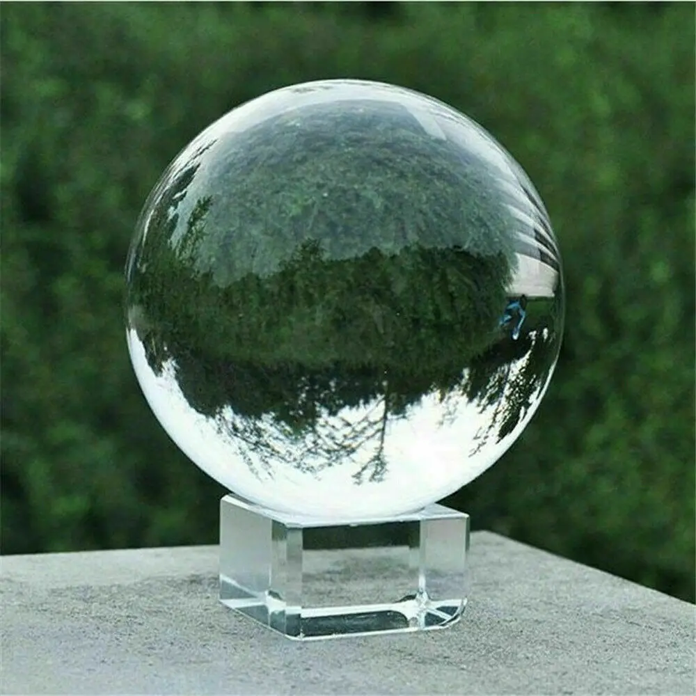 60/80mm K9 Crystal Clear Fotografijos Crystal Ball Sferoje Apdailos Objektyvo Foto + Stovas