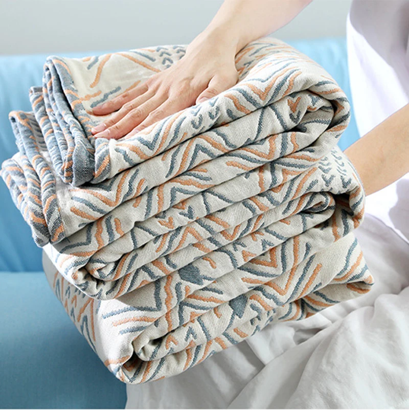 WOSRAT Medvilnės muslino vasaros antklodė lova, sofa travel nešiojamų prašmatnus kvėpuojantis bohemijos didelis minkštas mesti antklodę para antklodė
