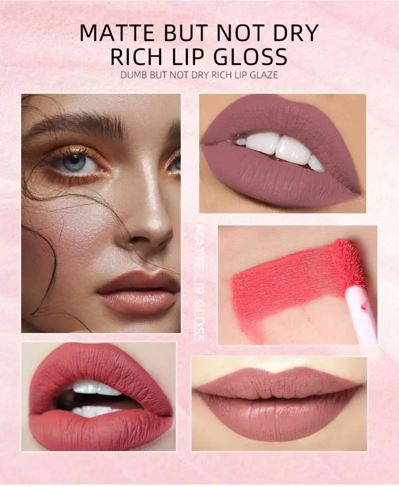 12 Spalvų Lipgloss Vandeniui Matinis Skysti Lūpų dažai Pigment Red Pink Ilgalaikį Lūpų Blizgesys Moterų Makiažas Kosmetikos TXTB1
