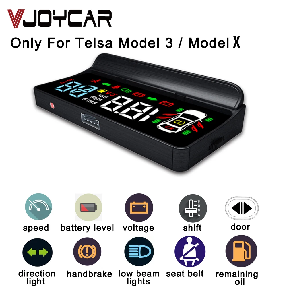 Vjoycar VT1 Head Up Display priekinio Stiklo Greičio Projektorius HUD Likusį Aliejų Baterijos lygio Tesla Model 3 ir Tesla Model X