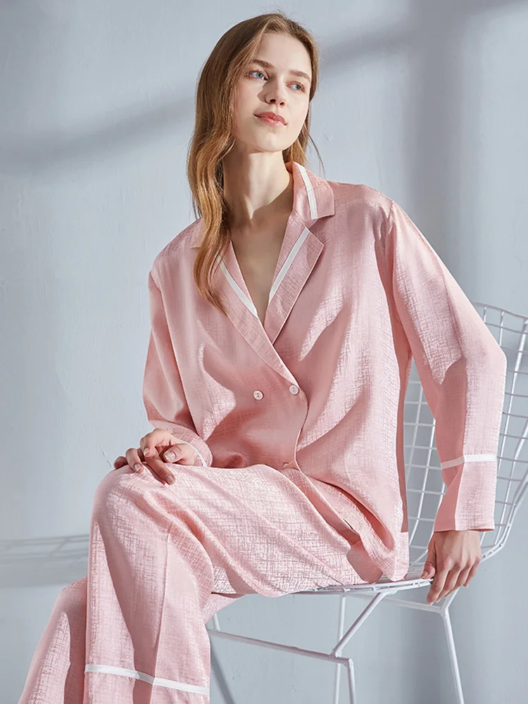 2021 m. Pavasarį Naujas Šilko Paiamas Rinkiniai Moterims Natūralaus Šilko Pižamos 2 Vnt. Nustatyti Sleepwear Namų Drabužių Gryno Šilko Pijama Mujer