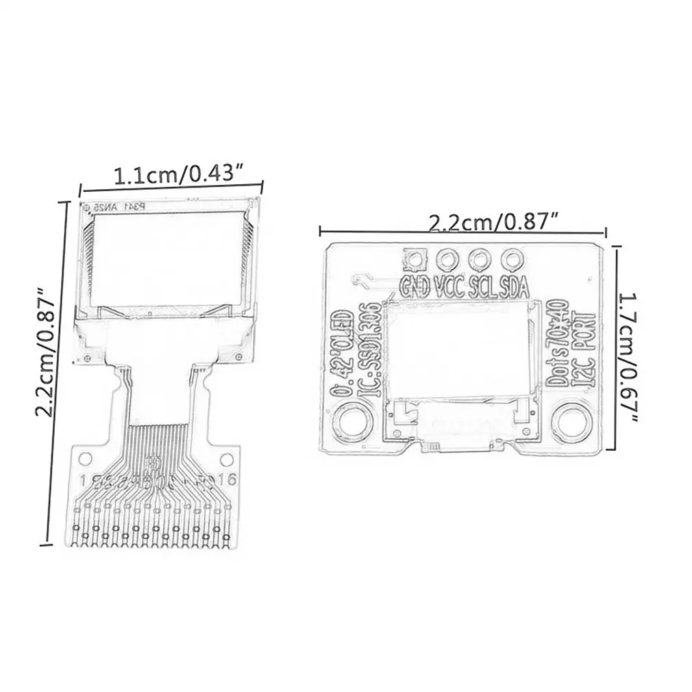 0,42 eur Colių OLED Ekranas SSD1306 LCD Ekrano Sąsajos Modulis Baltas Ekranas Mažas Triukšmo Patvarus LCD Ekranas