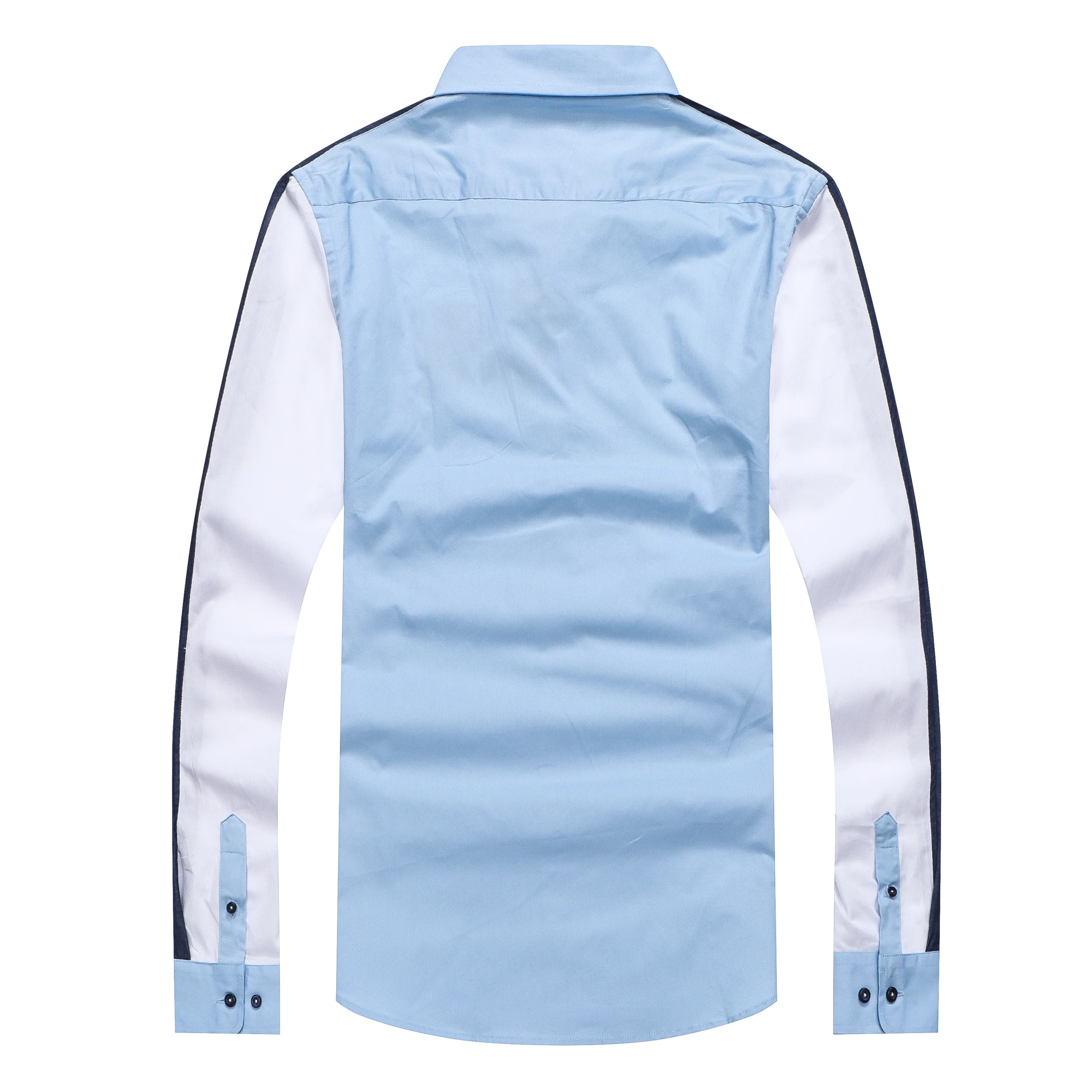 Vyriški prancūzų markės dizaino marškinėliai kratinys ilgomis rankovėmis atsitiktinis marškinėliai medvilnės camisa masculina homme siuvinėjimo viršūnes 3xl