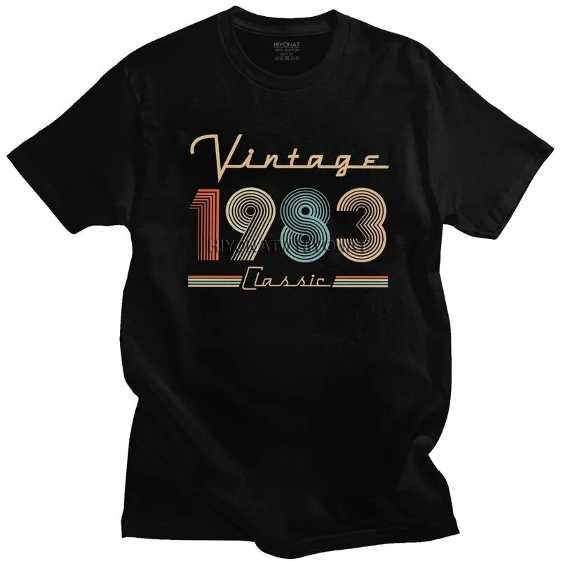 Vyrų Derliaus 1983 Limited Edition T Marškinėliai Trumpas Rankovėmis Medvilnės Marškinėlius Stilingas T-shirt Originalus 38. Gimtadienio Tee Viršūnes Drabužiai