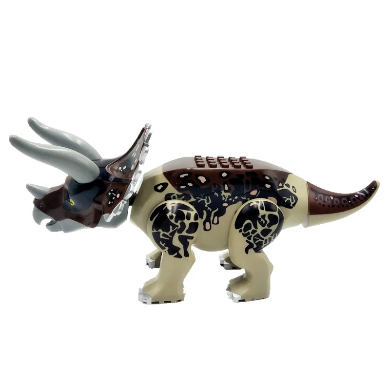 Juros periodo Dinozaurų Surinkti Blokai Žaislų Pasaulyje Triceratopsas Tyrannosauru Vaikų Gyvūnų Draugai Plytos Miesto kūrėjo Dovana
