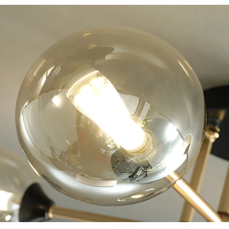 Molekulinė Magic bean Lubų lempos Amerikietiško stiliaus Modernių Stiklo kamuolys kambarį Valgomasis Namų puošybai Šviesos Šviestuvas