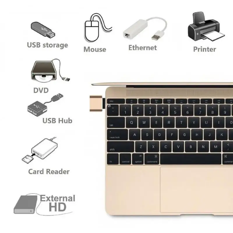 USB C OTG Adapterio Greitas USB 3.0 C Tipo Adapteris MacbookPro Xiaomi 