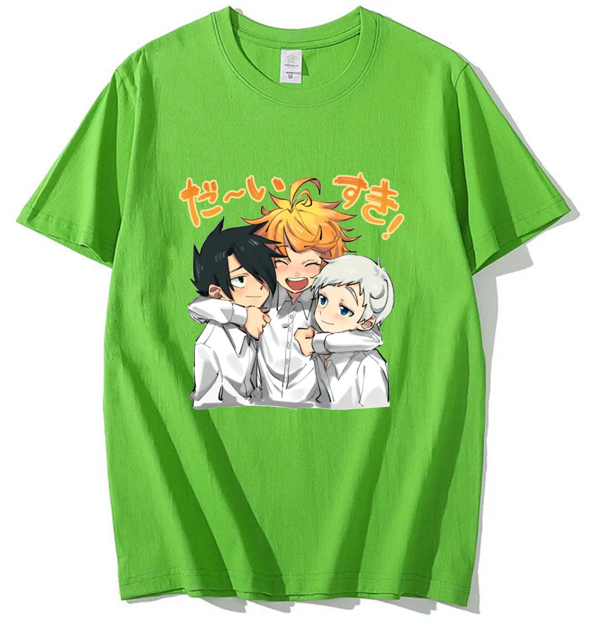 Harajuku Anime Marškinėliai Pažadėjo Neverland Emma Norman Ray Draugais Spausdinti Vasaros Medvilnės trumpomis Rankovėmis marškinėliai Tee Viršūnės