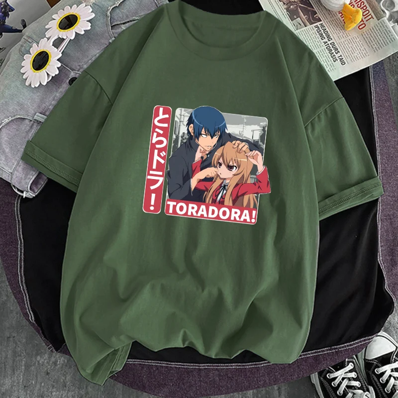Toradora Anime Spausdinti Vyras Negabaritinių marškinėliai Hip-Hop Plius Atsitiktinis Trumpas Rankovės Viršuje 2021 Mados Prekės ženklo Harajuku Minkštas Homme T shirts