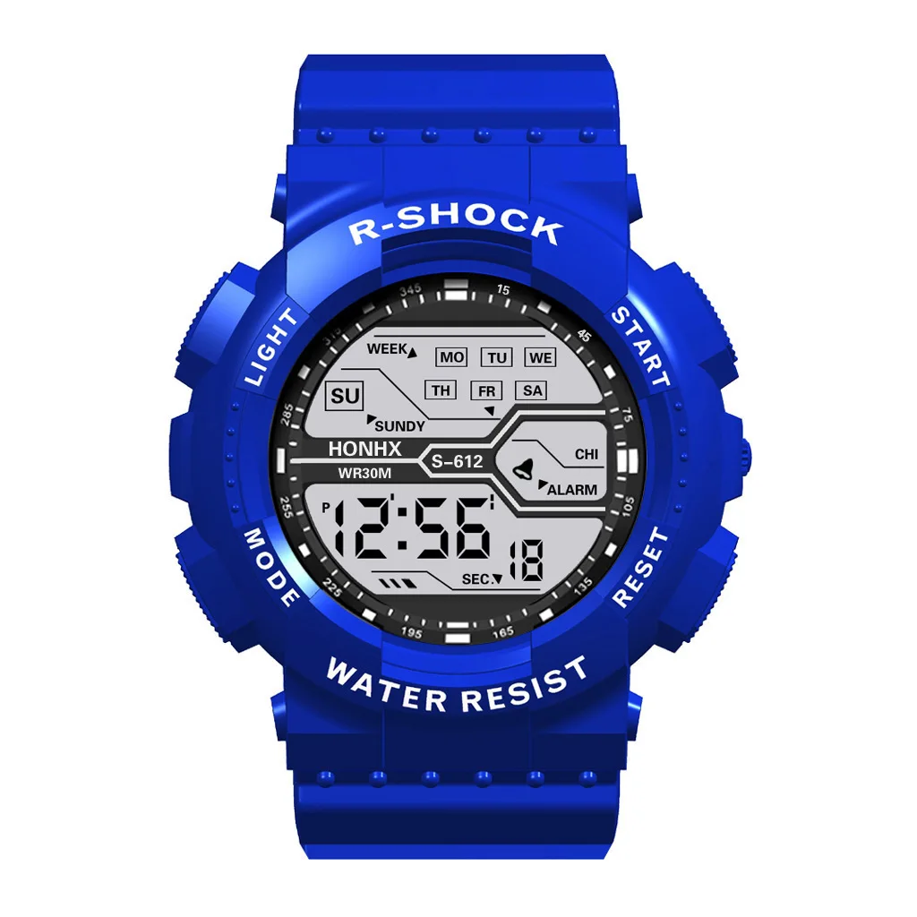 Skaitmeninis Vyrų Elektroninių Žiūrėti Sportinis Chronometras, Laikmatis LED Nakties Šviesos Rinkimo Vandeniui Automatinis Kalendorius