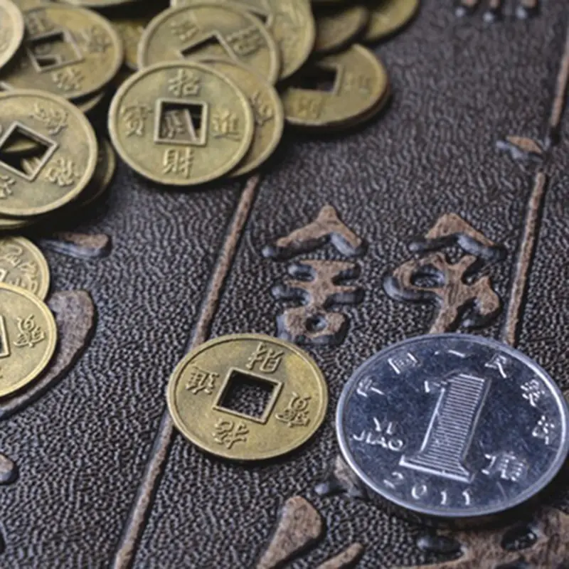 100vnt Kinų Feng Shui Pasisekė Ching Senovės Monetų Rinkinį Švietimo Dešimt Imperatorių Antikvariniai Likimo Pinigų Monetos Žaisti