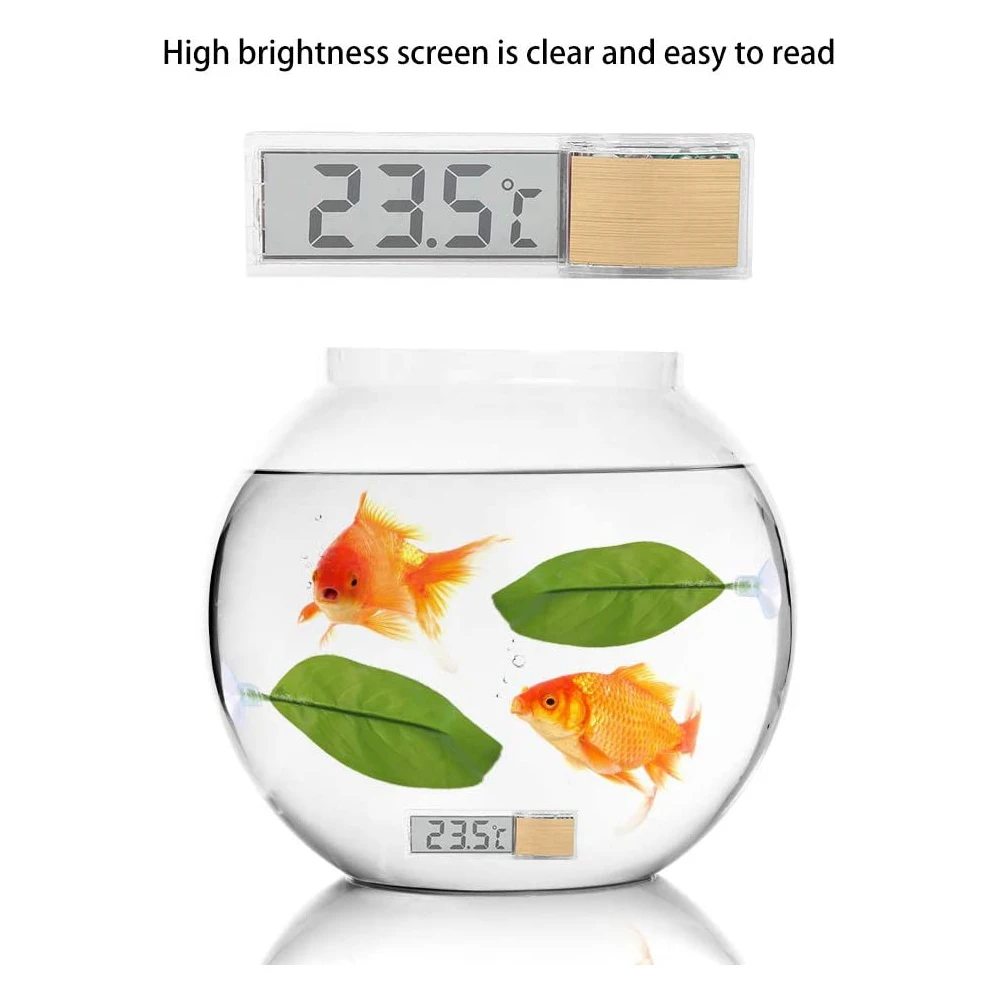 Atsparus vandeniui Akvariumo Termometras LCD 3D Skaitmeninis Elektroninis Temperatūros Matavimo Žuvų Bako Temp Matuoklis Naminių Reikmenys
