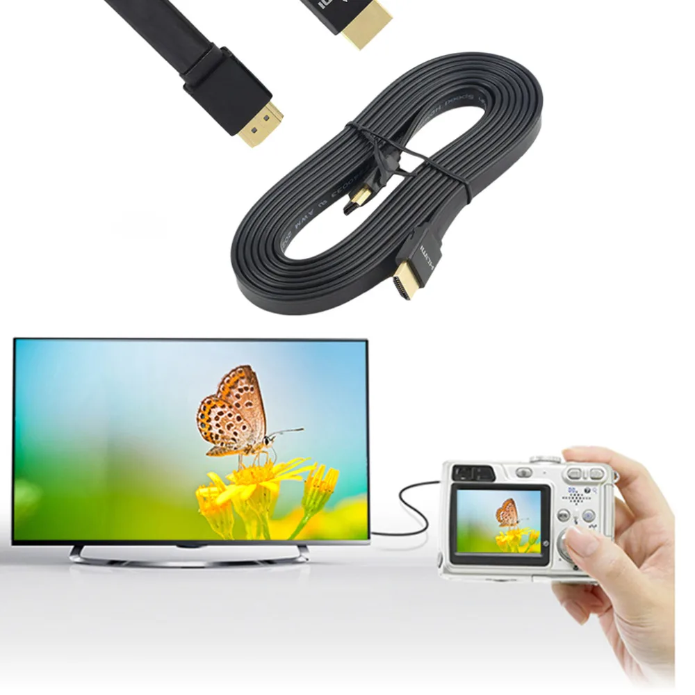 Profesinės 1.5 M/3M/ 5M HDMI Suderinamus Laidas paauksuoti Kištuko 1080P 3D HDTV Kompiuteris Android Kabelinė tv Cabo HDM Aukščiausios Kokybės