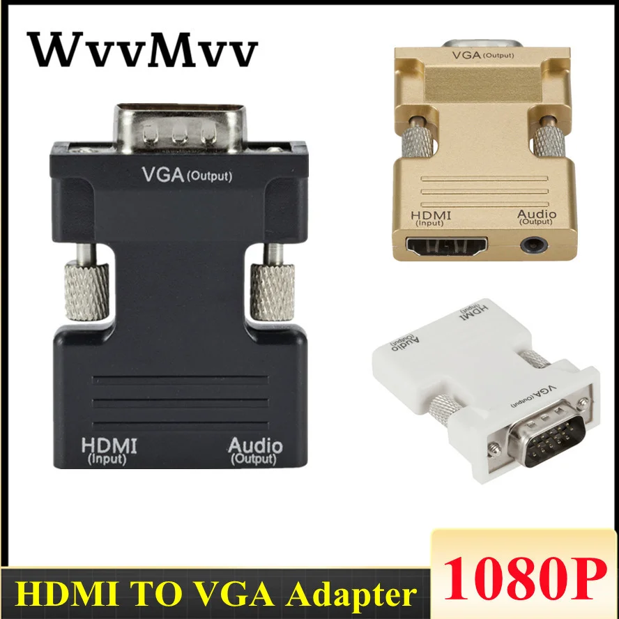 HDMI Suderinamus Į VGA Adapteris TV Box 1080P PC, Aux Lizdas 3.5 Vaizdo Garso Kabelis Konverteris Projektorius, Monitorius Projetor Display Port