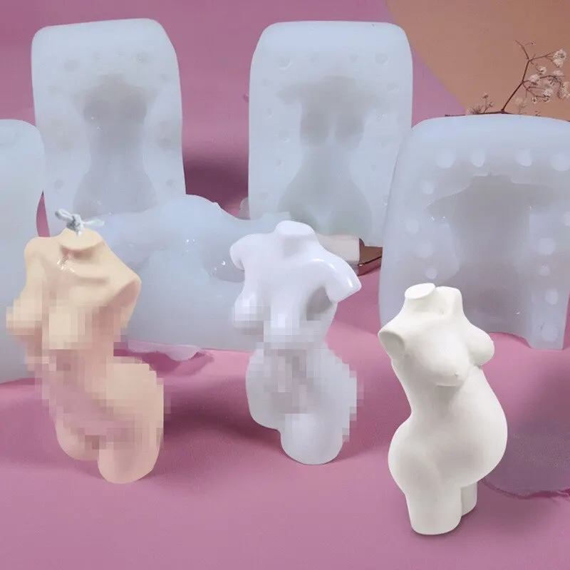 3D Kūno Žvakė Pelėsių Silikono, Vaško Liejimo Vyrų ir Moterų Dizaino Meno Kvepalų Žvakė Priėmimo Muilo Šokolado Pyragas Apdaila