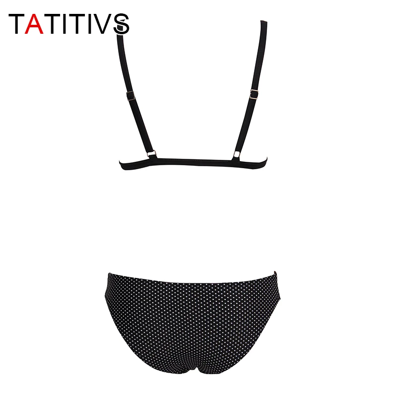TATITIVS Balta Dot Push Up Black Akių Bikini Rinkiniai, maudymosi kostiumėlį, Seksualus Dviejų dalių maudymosi Kostiumėliai Moterims, 2021 Naujas Paplūdimio Maudymosi Kostiumai