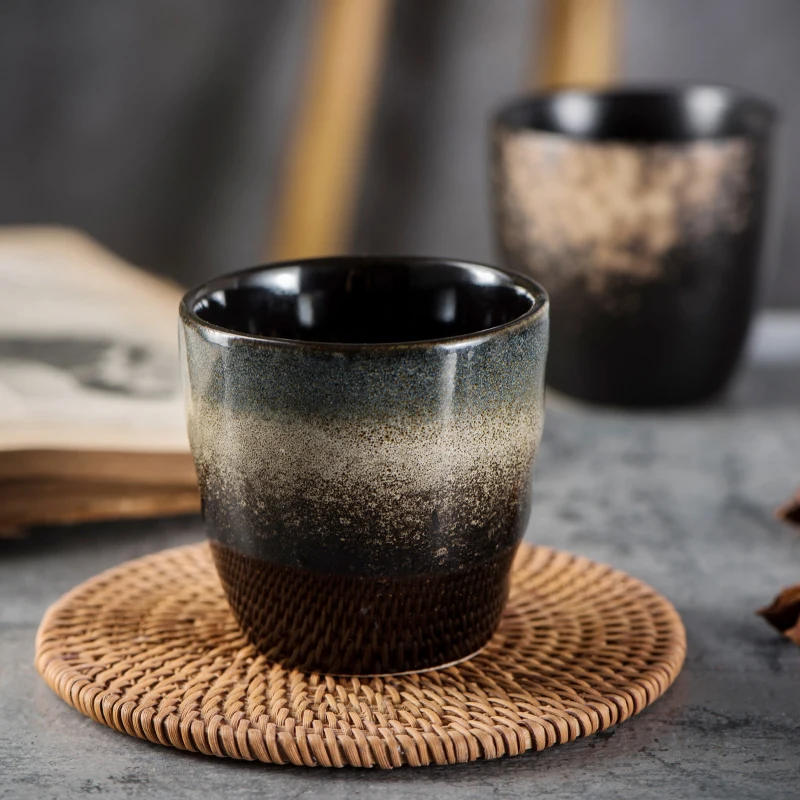 Japonijos underglaze ranka-dažytos keramikos stalo arbatos puodelis ypatingas restoranas namų retro smulkūs stiklo