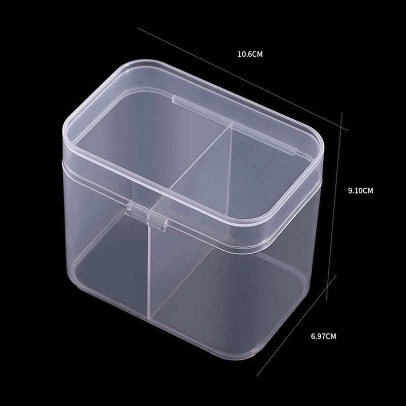 2 Tinklų Plastikinių Laikymo Dėžutė Su Dangčiu Nagų Pen Konteinerių Organizatorius Iškrovimo Medvilnės Manikiūro Įrankis Kosmetikos Plauti Rankšluostį Saugojimo Dėžutė