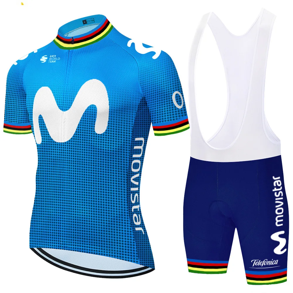 Movistar 2021 Pro Dviračių Komanda trumpomis Rankovėmis Maillot Ciclismo Vyrų Dviračių Džersis MTB Vasaros orui Dviračių Drabužių Rinkiniai