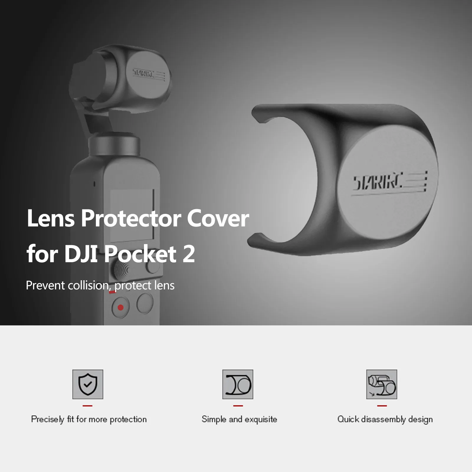 Sporto Fotoaparatai Accessories Objektyvo Dangtelis Dangtelis apsaugos DJI OSMO Pocket2 Susidūrimo atspari Kamera Raštas Drone Priedai Rinkiniai