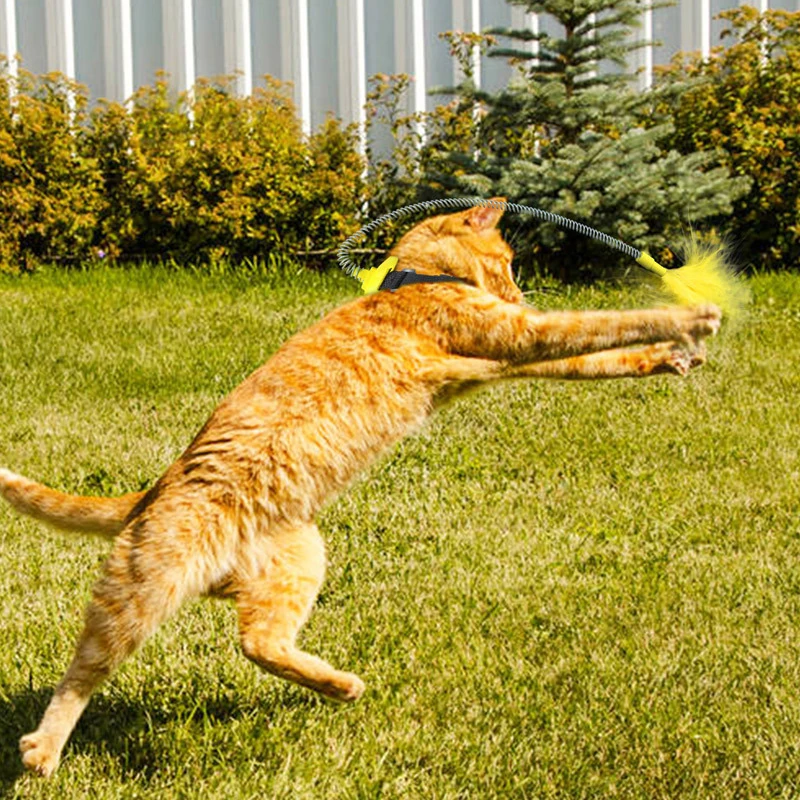 Funny Cat Stick Žaislai Plunksnų Apykakle Erzinti Cat Stick Interaktyvus Pet Toys Katė Žaidžia Sumažinti Nuobodulio Pet Mokymo Žaislas