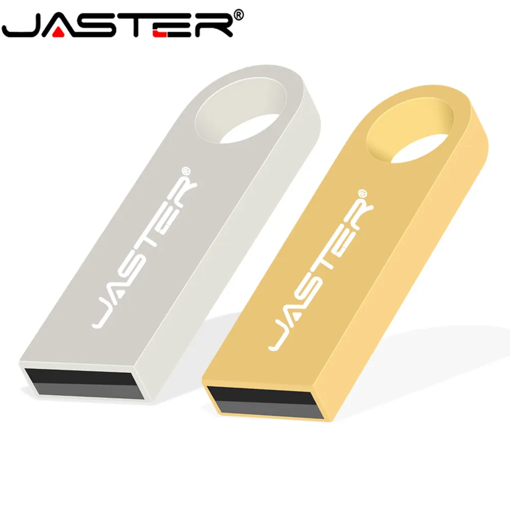 JASTER mini metalo usb flash drive 64GB 32GB 16GB 8GB 4GB pen ratai pendrive vandeniui metalo sidabro u disko memoria cel usb stick