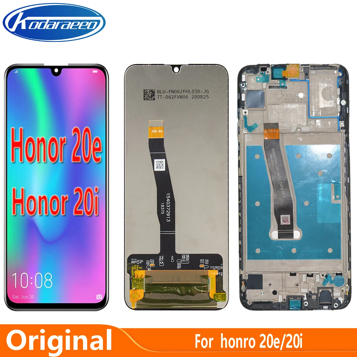 Pradinio Ekrano ir Huawei Honor 20e LCD Ekranas Jutiklinis Ekranas skaitmeninis keitiklis Su Rėmu Už Garbę 20i HRY-AL00TA LCD Ekranas Stiklas