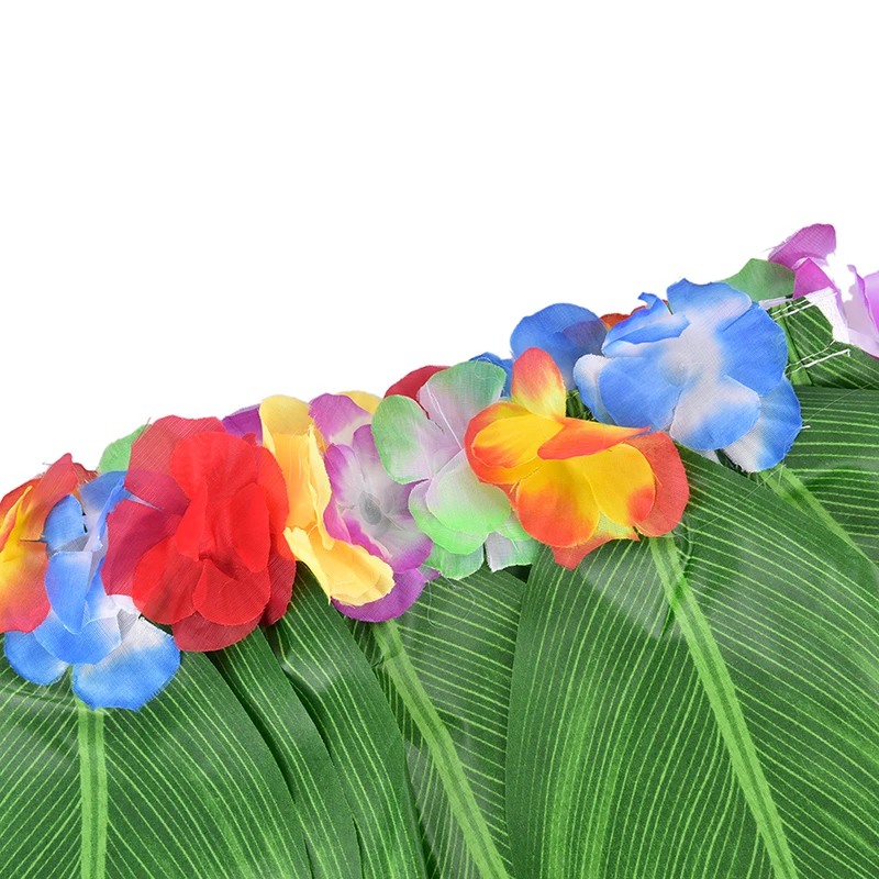 Vaikas Suaugusiųjų Havajų Dirbtinis Atogrąžų Medžių Lapų, Gėlių Sijonas Hula Boho Šalies Havajai Apdailos Vainikas Sijonas Paplūdimio Atostogų Kostiumas