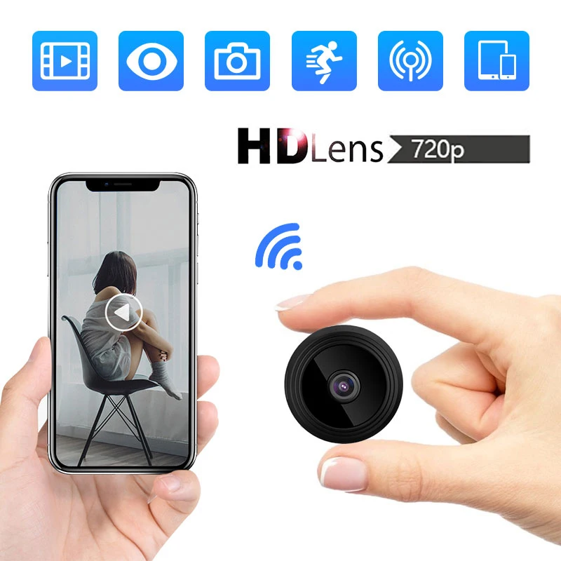 Naujausias A9 720P Wifi Mini Kamera Home Security P2P Kamera, WiFi Naktinio Matymo Belaidės Stebėjimo Kameros Nuotolinio Stebėti Telefono App