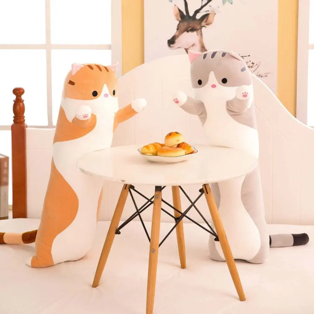Soft/Mielas /Pliušinis /Ilgai katė/pagalvės/Medvilnės lėlės žaislas Įdaryti Pristabdyti Office Plauko Miego Pagalvės, Pagalvėlės, Dovanų Lėlės Vaikams Mergaitėms dovanų
