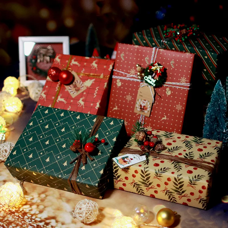 2021 Kalėdų Kfrat Vyniojamasis Popierius Vestuvių Žalia Apdaila Dovana Wrap Artware Kraft Pakavimo Popieriaus Velenas Popieriaus Origami Popieriaus