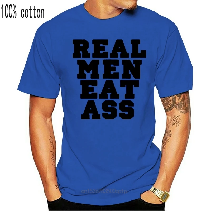 Naujas Mados Mens trumpomis Rankovėmis Marškinėlius Medvilnės T Marškiniai Vyrai tikri Vyrai Valgo Is Juokingi marškinėliai Tee Vyrams