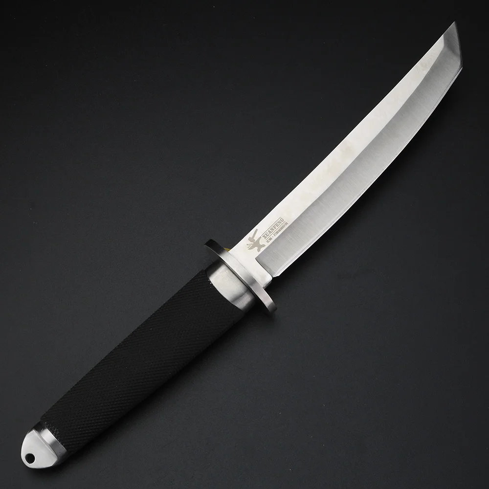 XUANFENG Lauko išgyvenimo peilis Japonijos plieno 9CR18Mov ABS juoda rankena Kempingas Medžioklės Žygis surinkimo dovanos