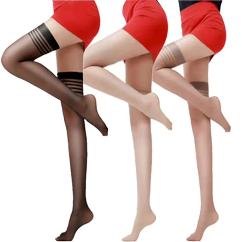 Moterų neslidus Sexy Kojinės-Ultra plonas aukštakulniais Skaidrus Formuojant Seksualus Šilko Gyvulių Moterų Blizgus Aukštos Kojinės