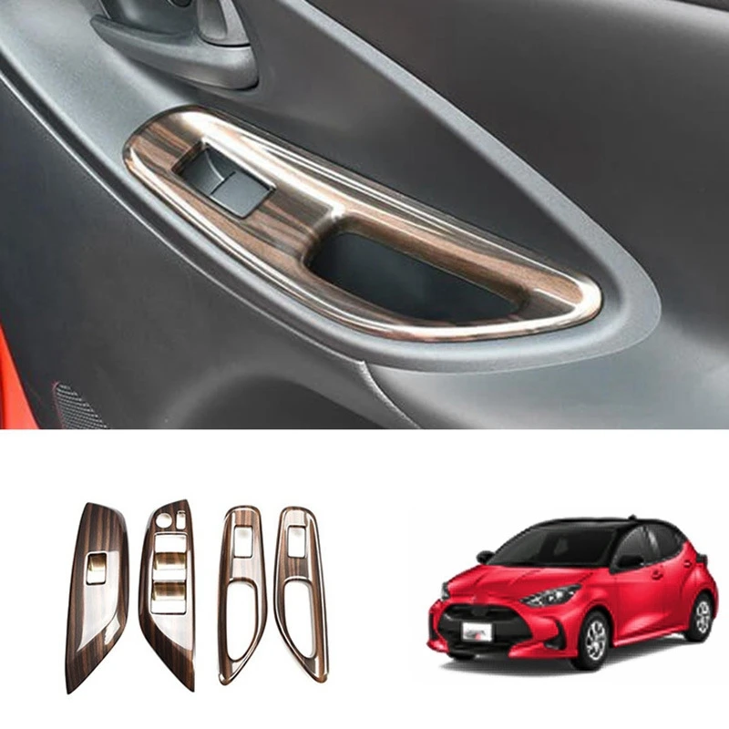 Automobilių Langų Stiklo Switch Panel Lango Pakėlimo Jungiklį Dekoratyvinis Dangtelis Toyota YARIS KRYŽIAUS 2020 2021
