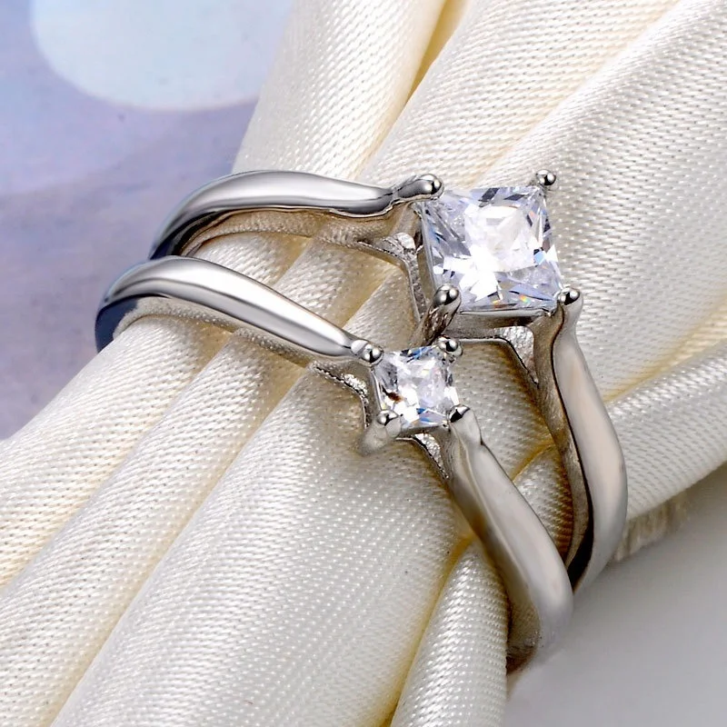 Naujas Mados Vario Inkrustacijos Kristalų Pora Dovanų Žiedą, Moterims Korėjos Pop Klasika Paprastų Geometrinių Metalo Žiedas, Papuošalų Didmeninė