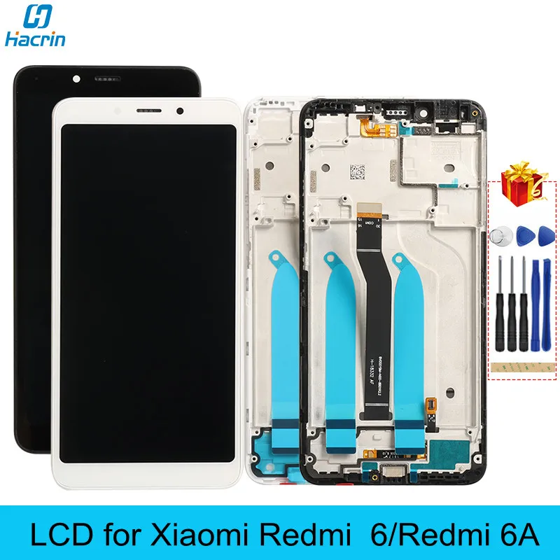 LCD Redmi 6 6A Ekranas LCD su Rėmu Jutiklinio Ekrano Pakeitimas Xiaomi Redmi 6 6a 6 a LCD Ekranas Visiškai Išbandytas Aukštos Kokybės