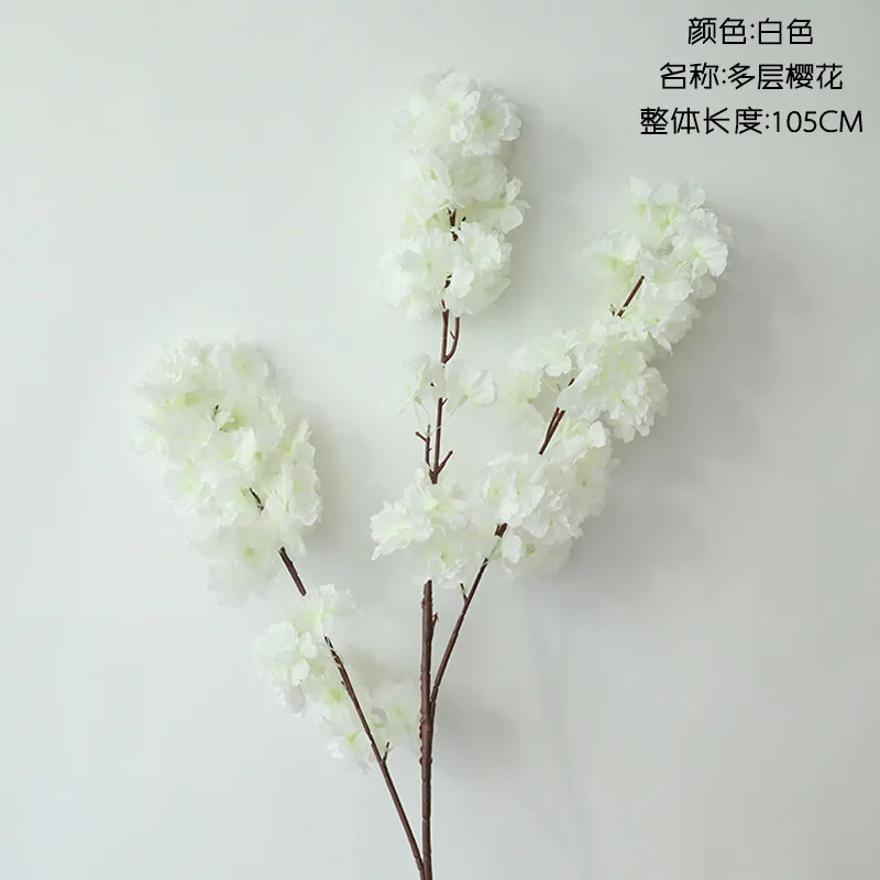 105cm Modeliavimas Vyšnių Šakos Dirbtinės Gėlės Namų Puošybai Vestuvių Maketo Fonas Sodo Tvora Kraštovaizdžio Medžio Dekoro