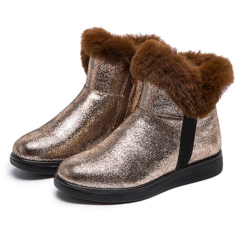 Naujas Mados Blizgučiai Sniego Batai Moterims Išlaikyti Šiltas Platforma Batai Trumpi Batai Pliušinis Šiltos Žiemos Moterų Batai zapatos de mujer WSH3721