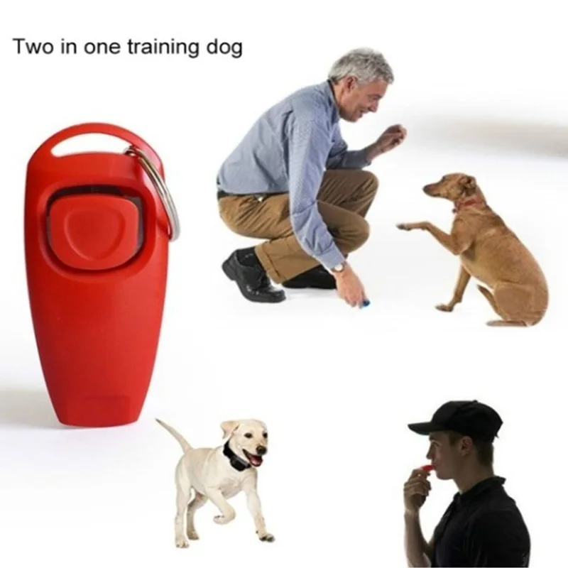 Du kartu 1, šunų mokymo, žiedas, pet žiedas gabalas + švilpukas mokymo šuns švilpukas su key chain