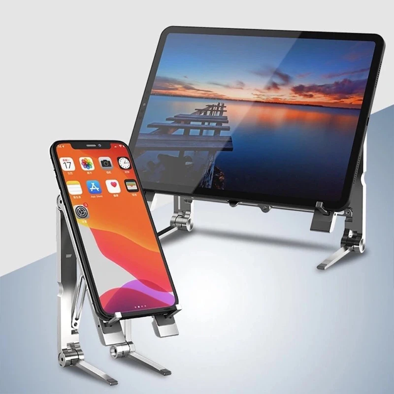 Universalus Planšetinio Kompiuterio Laikiklis Laptop Notebook Stand Reguliuoti Sulankstomas Nešiojamas Mini Metalo Telefono Turėtojas Xiaomi 