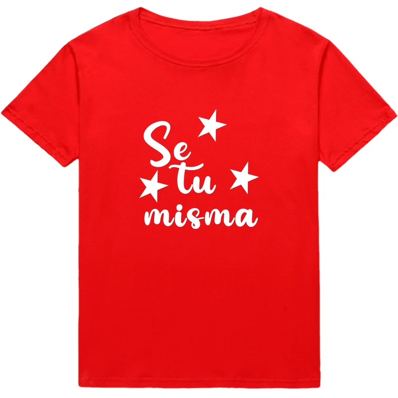Būti sau Hipster ispanijos frazė camiseta mujer Mados Laišką, Print T-marškinėliai Moterims Viršuje Atsitiktinis lady marškinėlius viršų